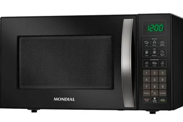 imagem de como colocar hora no microondas mondial
